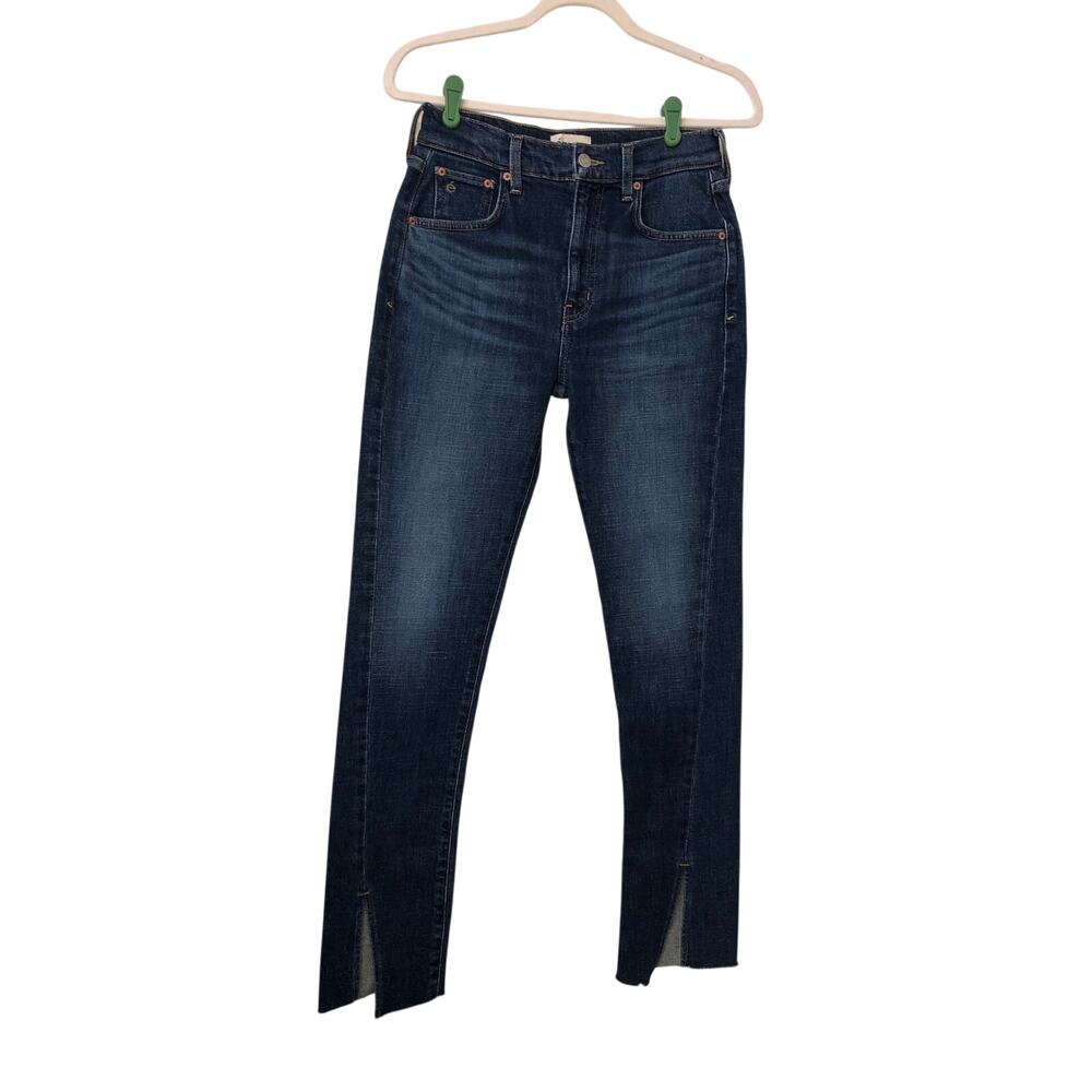 Etica Rialto Slim Leg Jeans Size 26 Blue Organic Cotton Twisted Seam Mid Rise